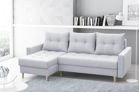CORNER SOFA BED BRIAN (NO83) 222x140cm universal RIGHT/LEFT CORNER