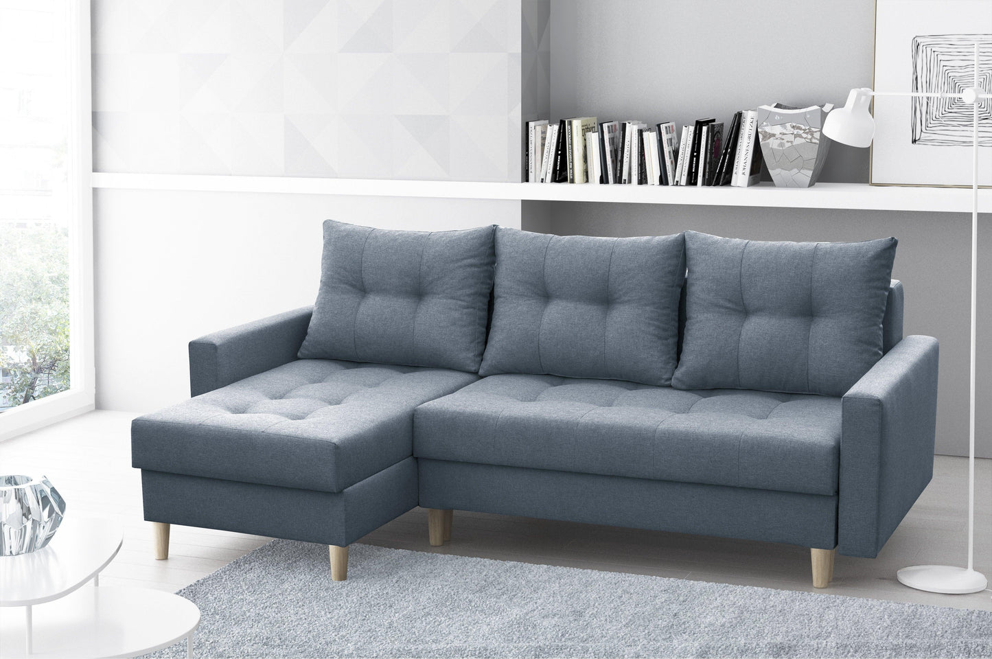 CORNER SOFA BED BRIAN (NO95) 222x140cm universal RIGHT/LEFT CORNER