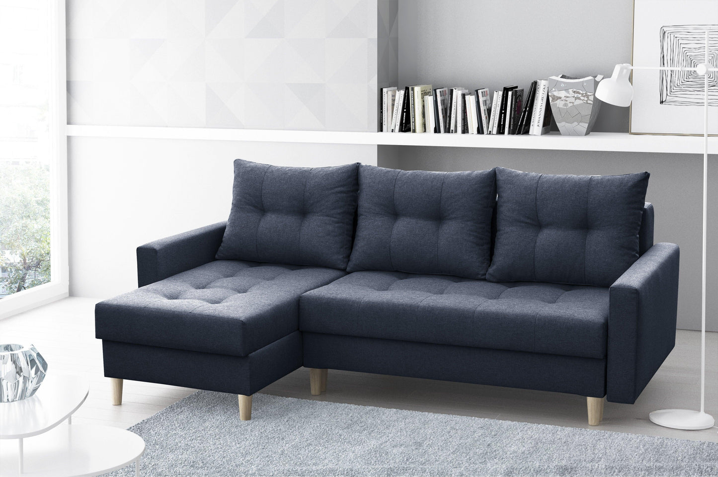CORNER SOFA BED BRIAN (NO96) 222x140cm universal RIGHT/LEFT CORNER