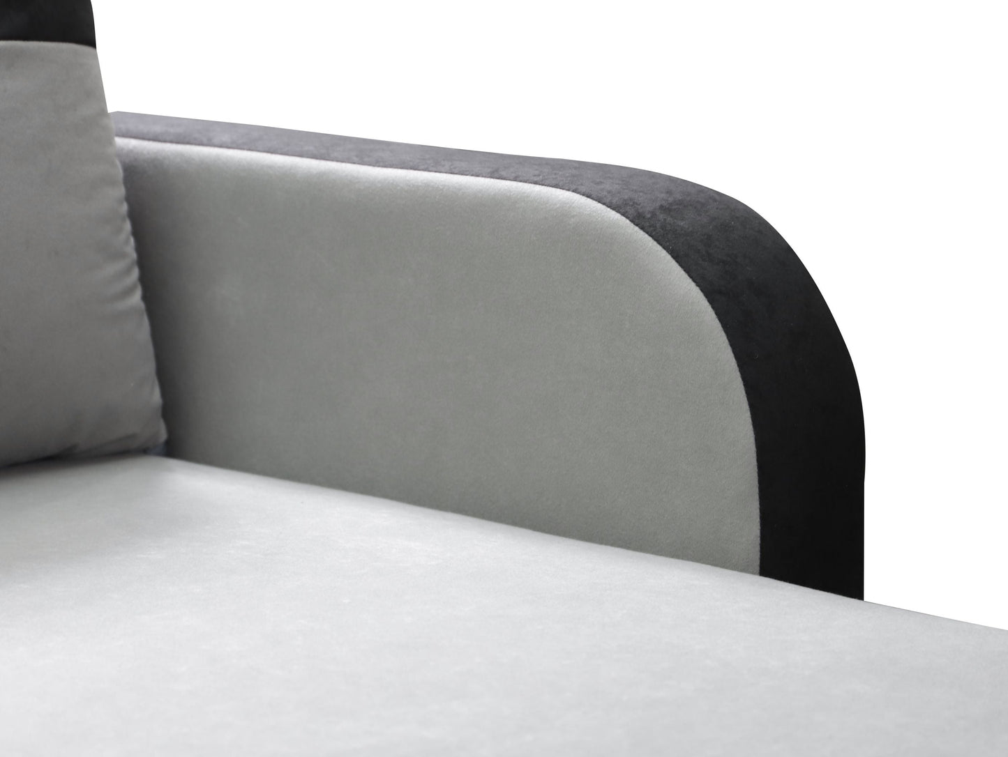 CORNER SOFA BED ALEXIS BLACK / GREY 238cm universal RIGHT/LEFT CORNER