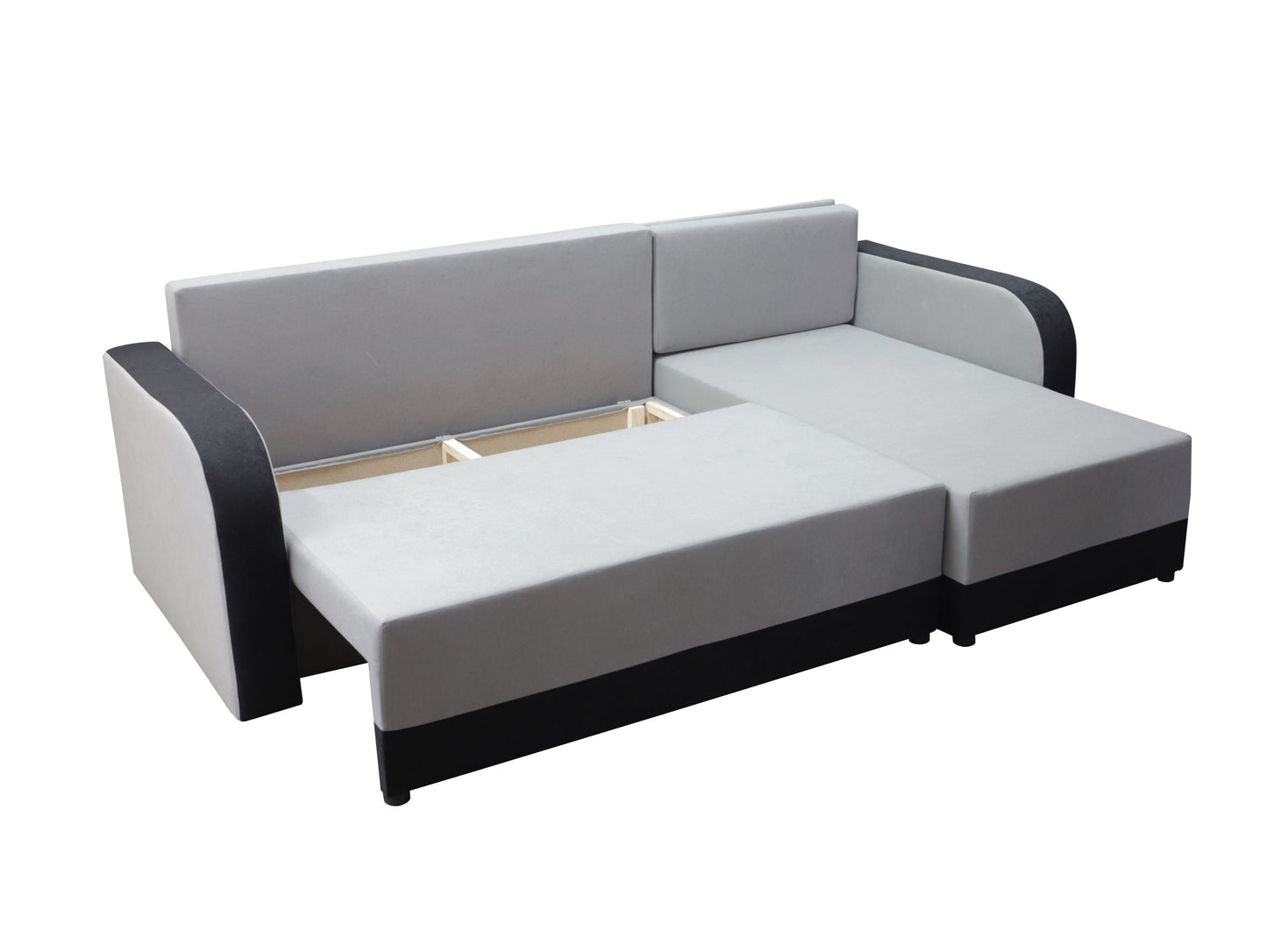 CORNER SOFA BED ALEXIS BLACK / GREY 238cm universal RIGHT/LEFT CORNER