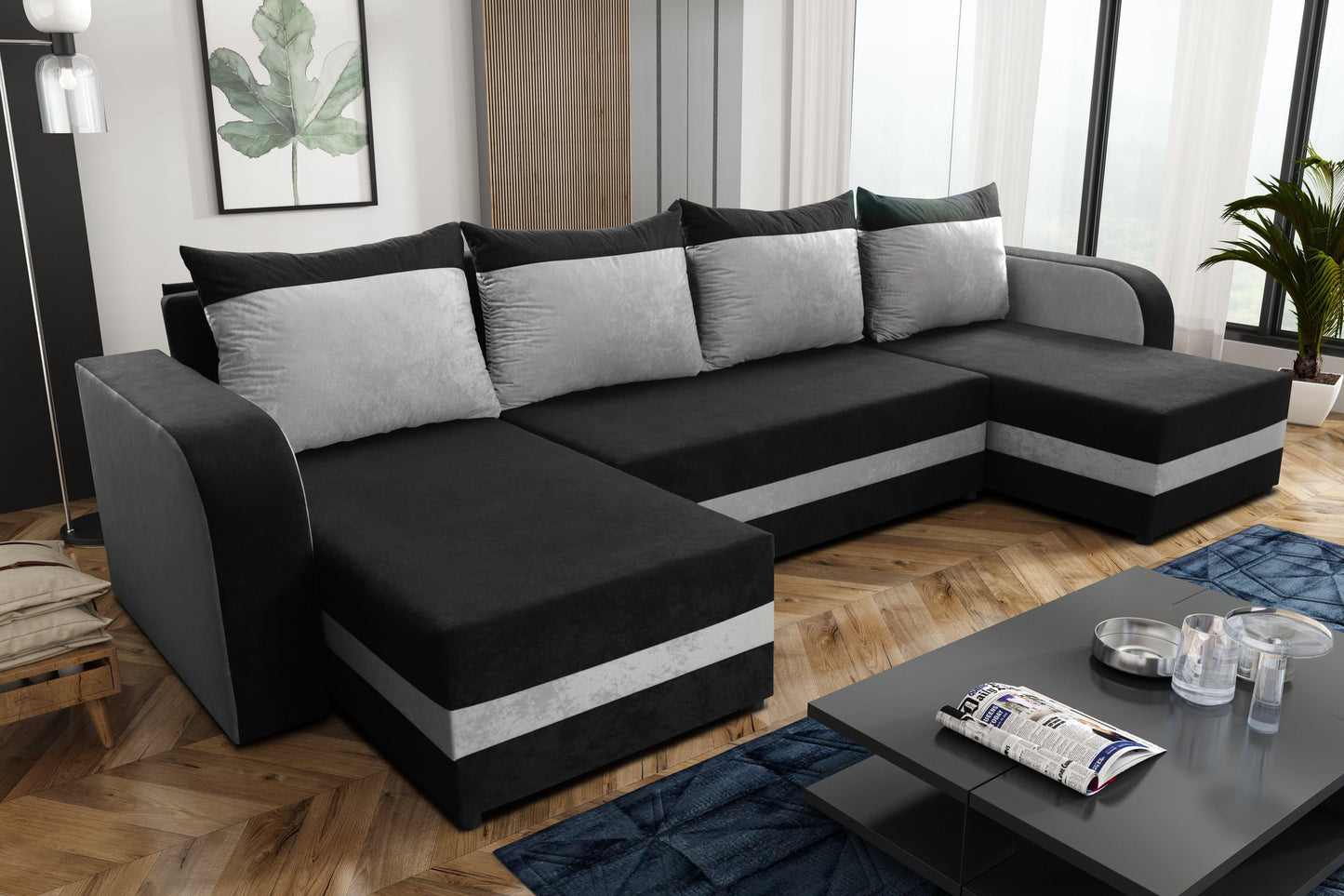 CORNER SOFA BED ALEXA U SHAPE 304CM