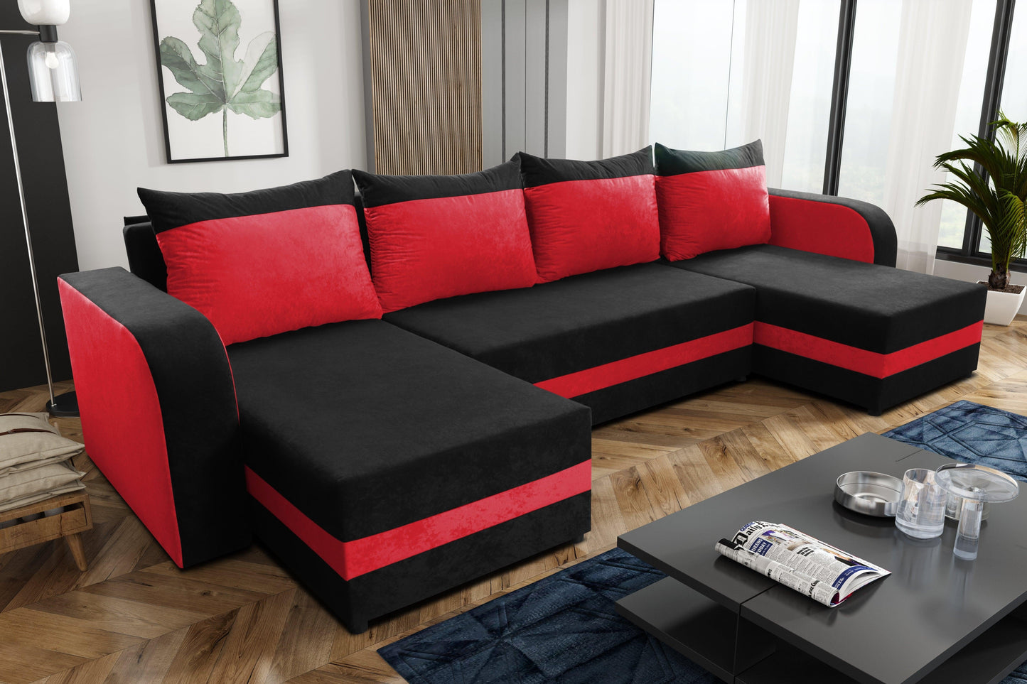 CORNER SOFA BED ALEXA U SHAPE 304CM