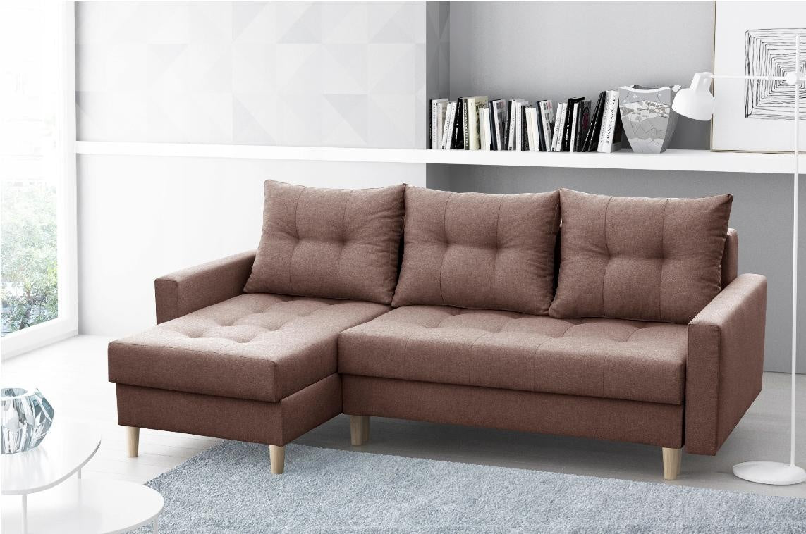 CORNER SOFA BED BRIAN 222x140CM Universal RIGHT/LEFT CORNER