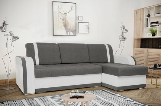 CORNER SOFA BED DINA 236CM CHOICE OF COLOR UNIVERSAL CORNER RIGHT/LEFT CORNER
