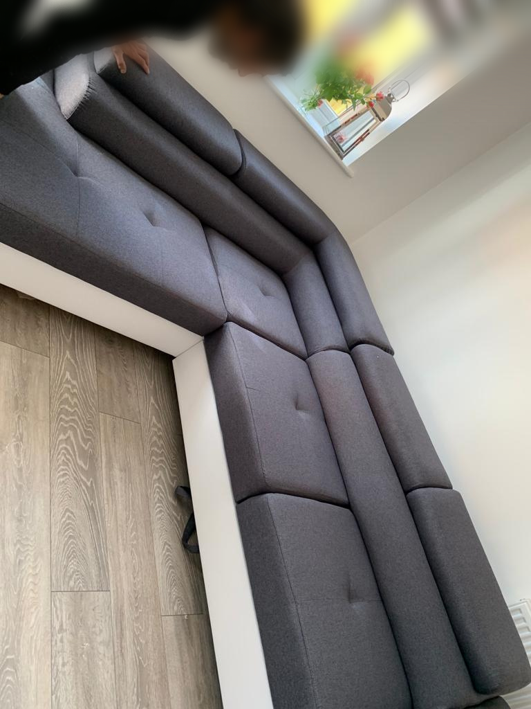CORNER SOFA BED ASH 273CM