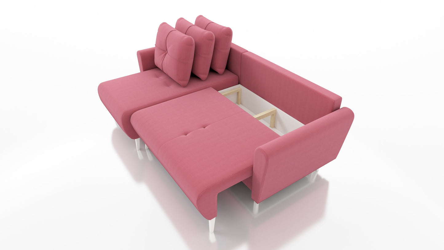 CORNER SOFA BED MONE UNIVERSAL 228cm STAIN RESISTANT FABRIC