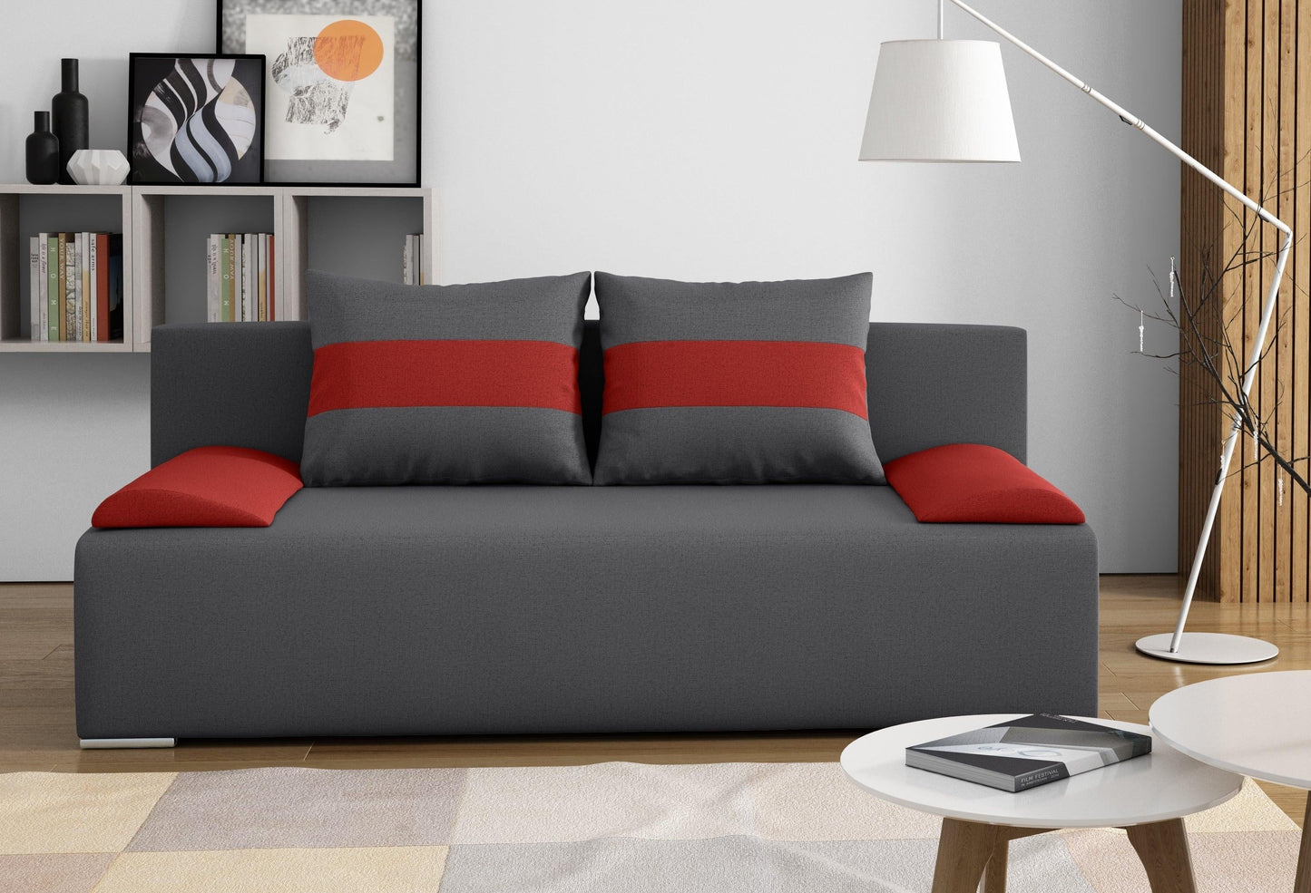 SOFA BED VERA 197CM BLUE/BEIGE
