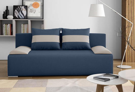 SOFA BED VERA 197CM BLUE/BEIGE