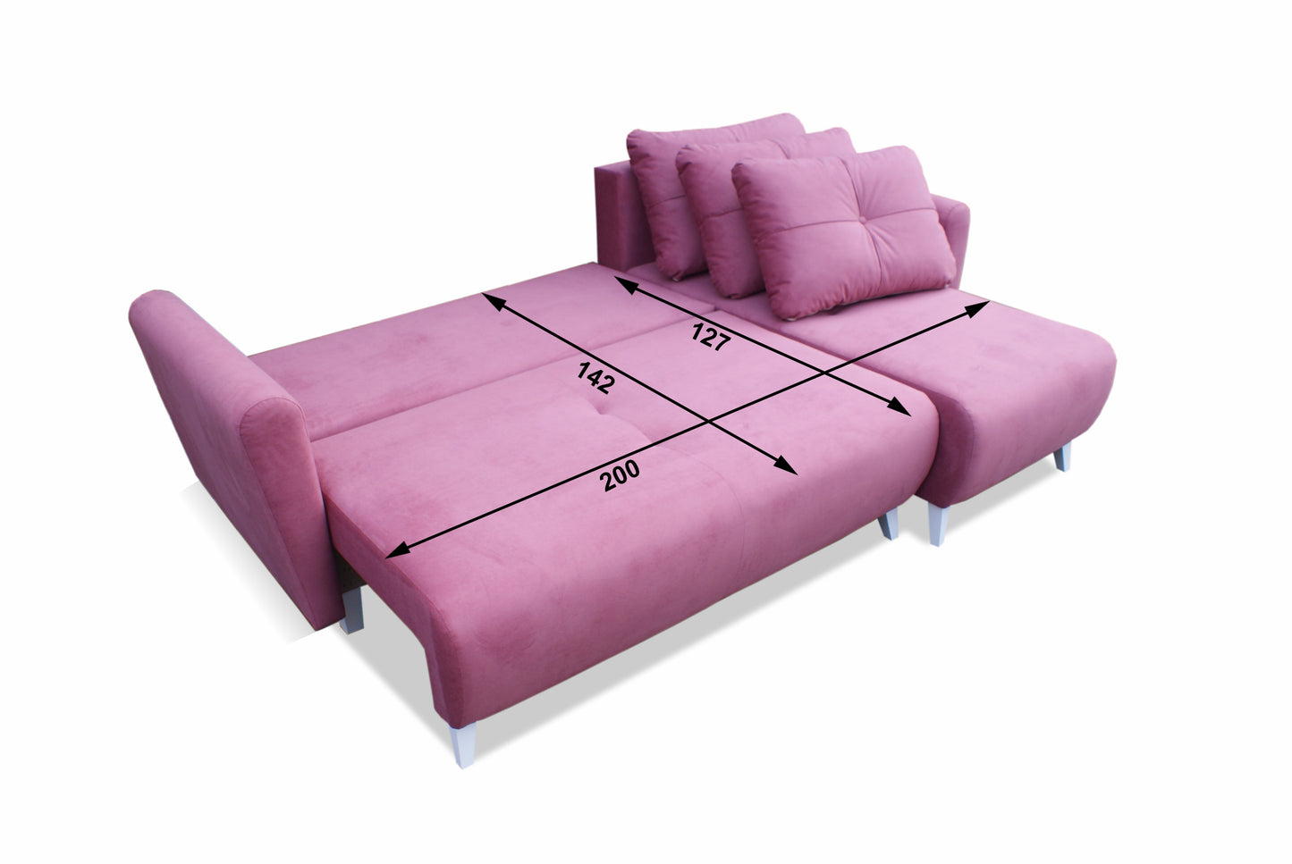 CORNER SOFA BED MONE UNIVERSAL 228cm STAIN RESISTANT FABRIC