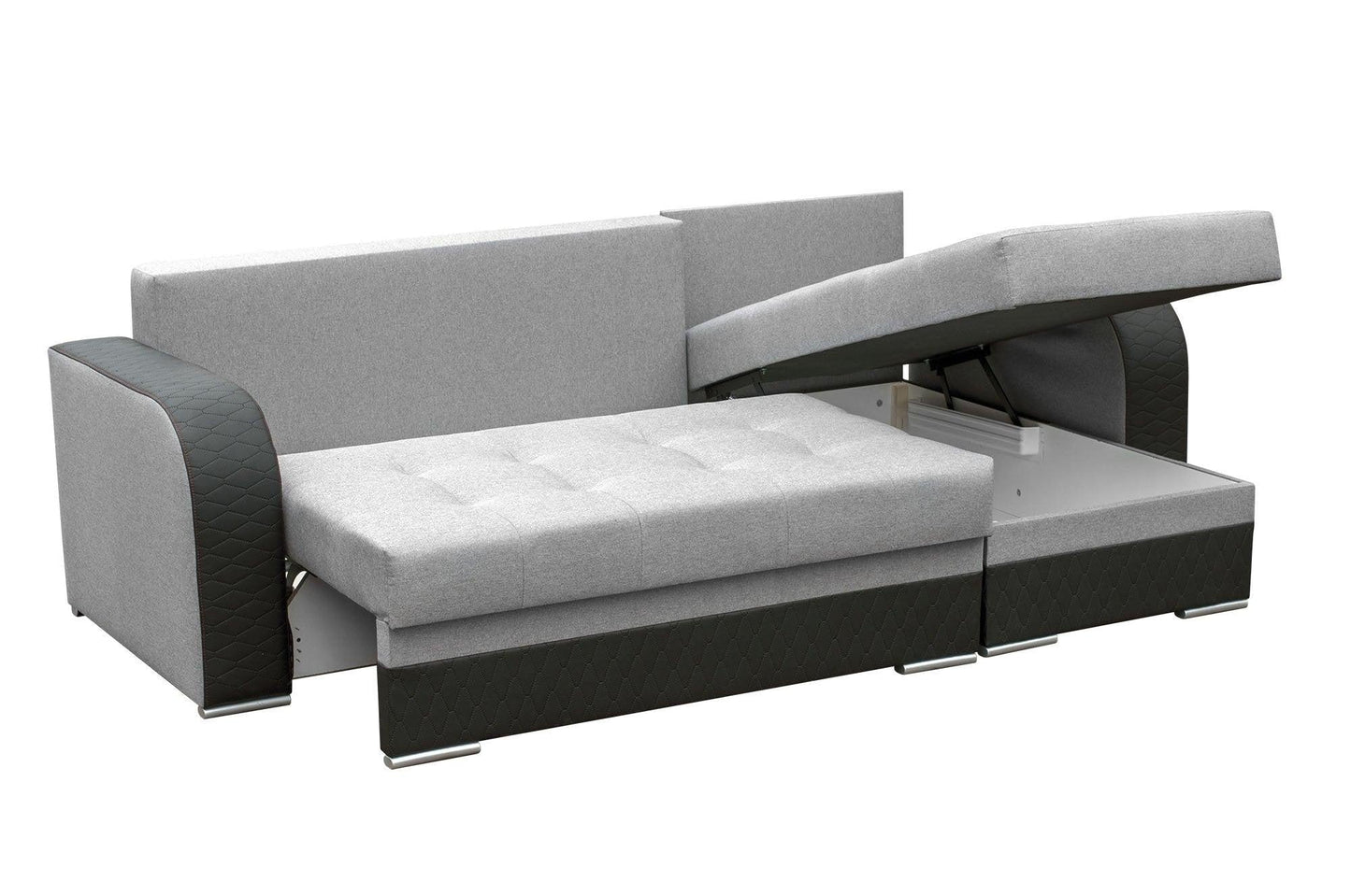 CORNER SOFA BED SEUL GREY /BLACK 236CM universal RIGHT/LEFT CORNER
