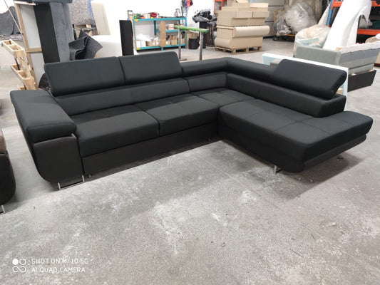 JESION II 273CM TRINITY 16 / CZARNA SZTUCZNA SKÓRA PRAWA