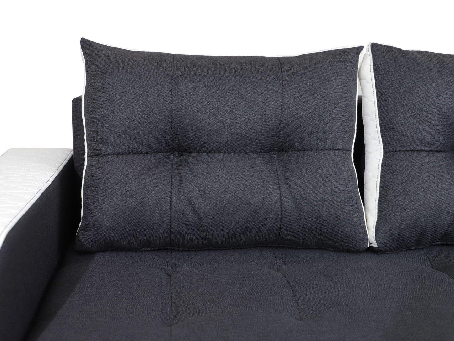CORNER SOFA BED SEUL GRAPHITE / WHITE 236CM universal RIGHT/LEFT CORNER