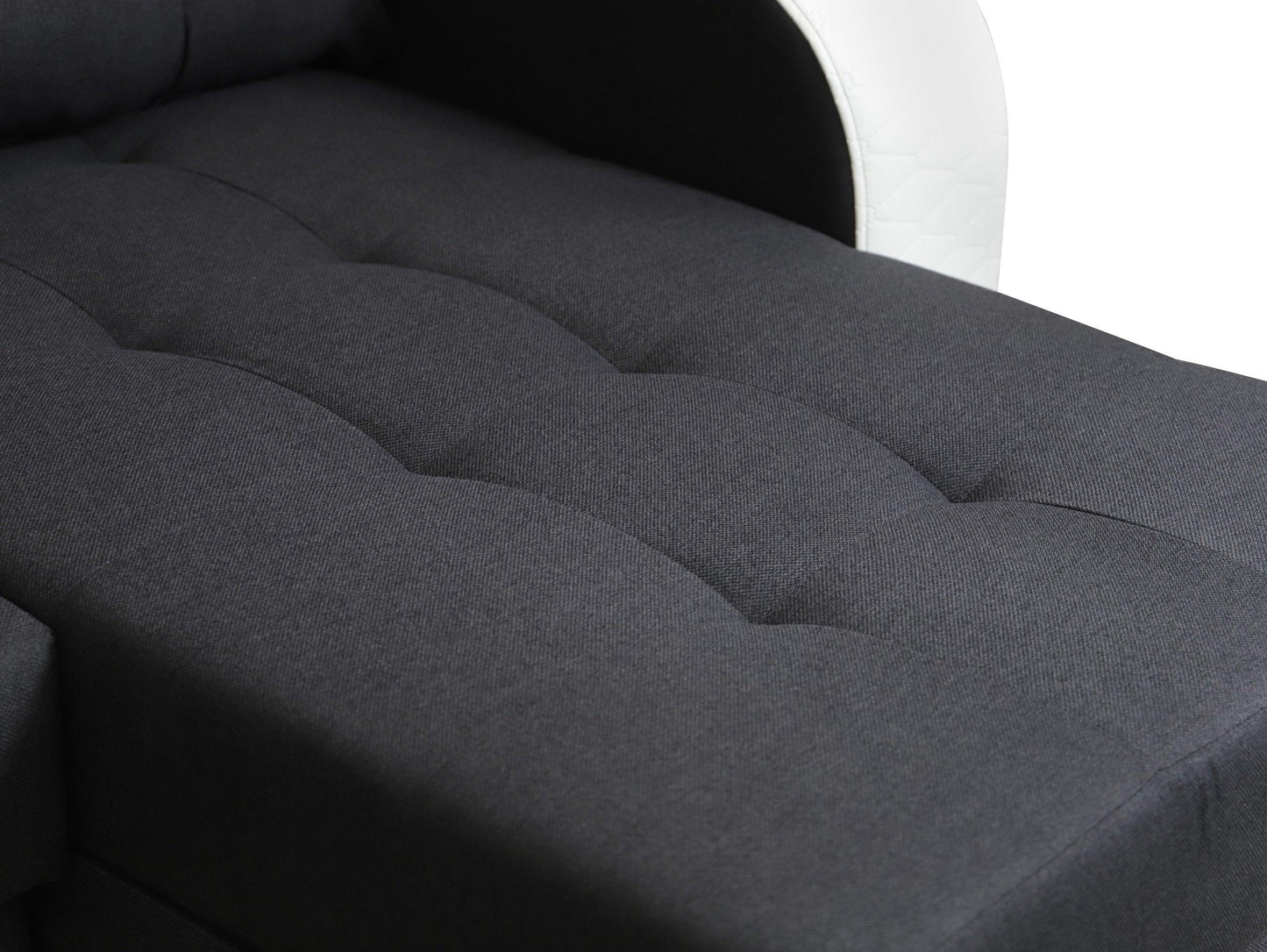 CORNER SOFA BED SEUL GRAPHITE / WHITE 236CM universal RIGHT/LEFT CORNER