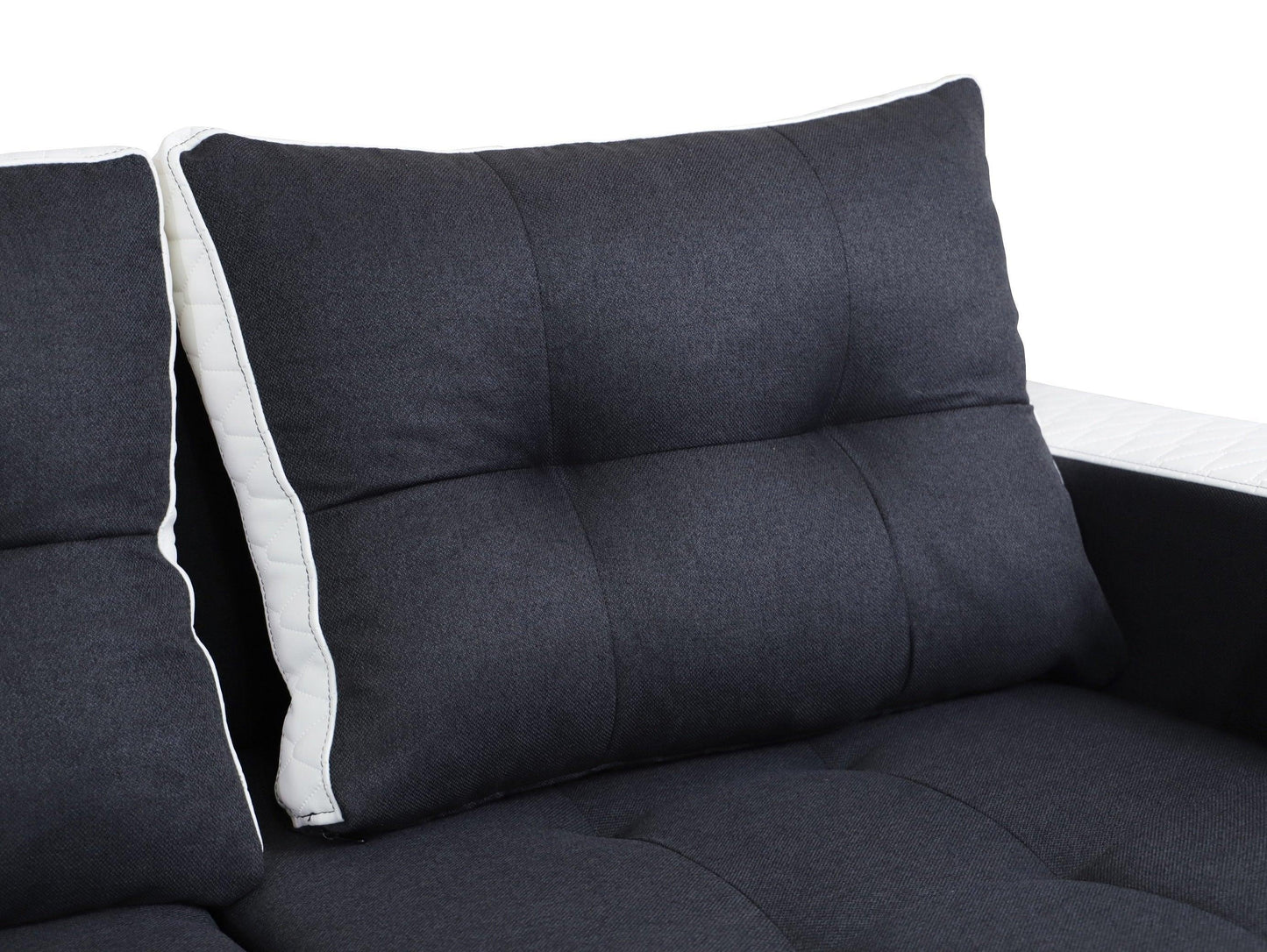 CORNER SOFA BED SEUL GRAPHITE / WHITE 236CM universal RIGHT/LEFT CORNER