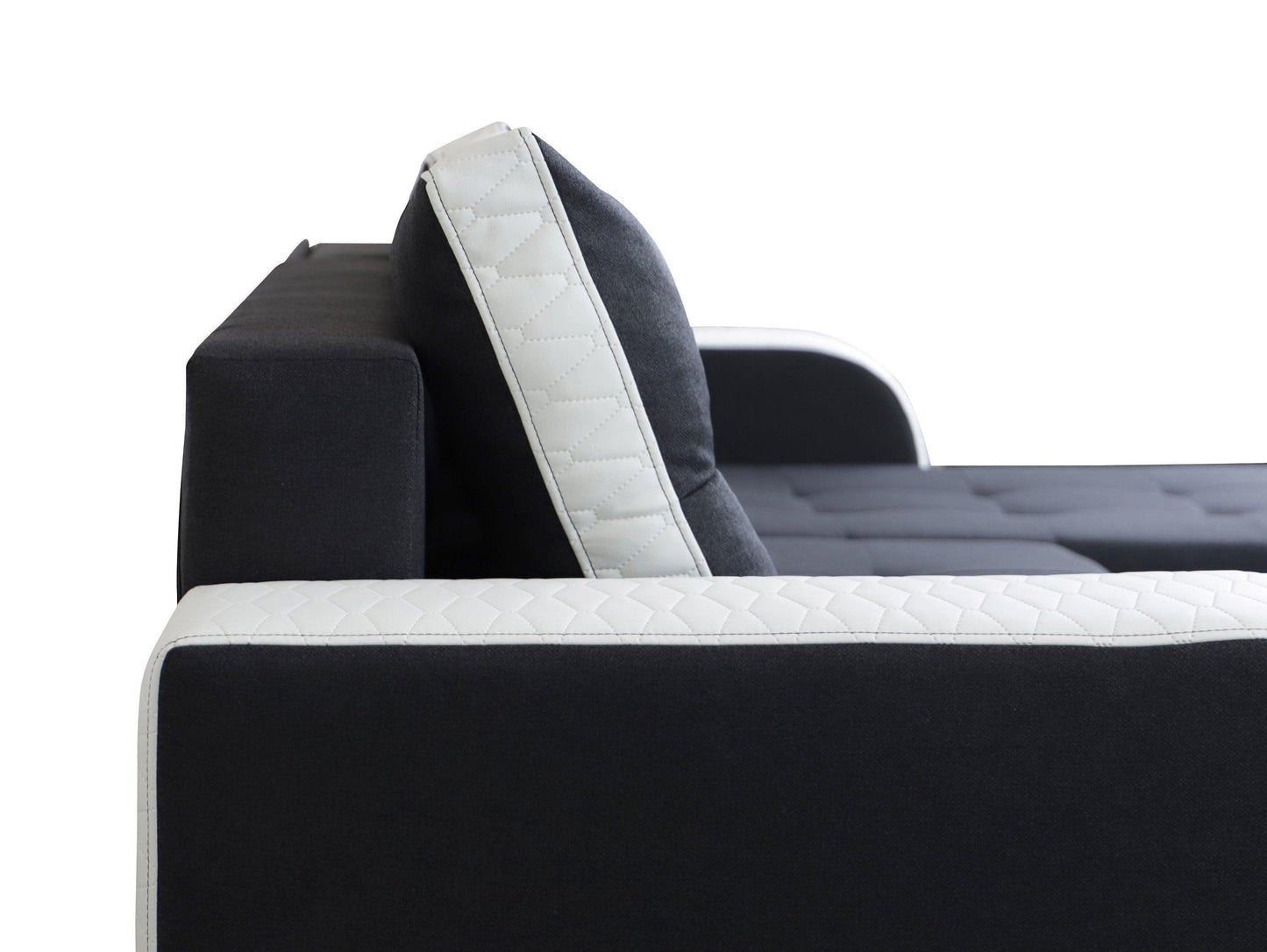 CORNER SOFA BED SEUL GRAPHITE / WHITE 236CM universal RIGHT/LEFT CORNER