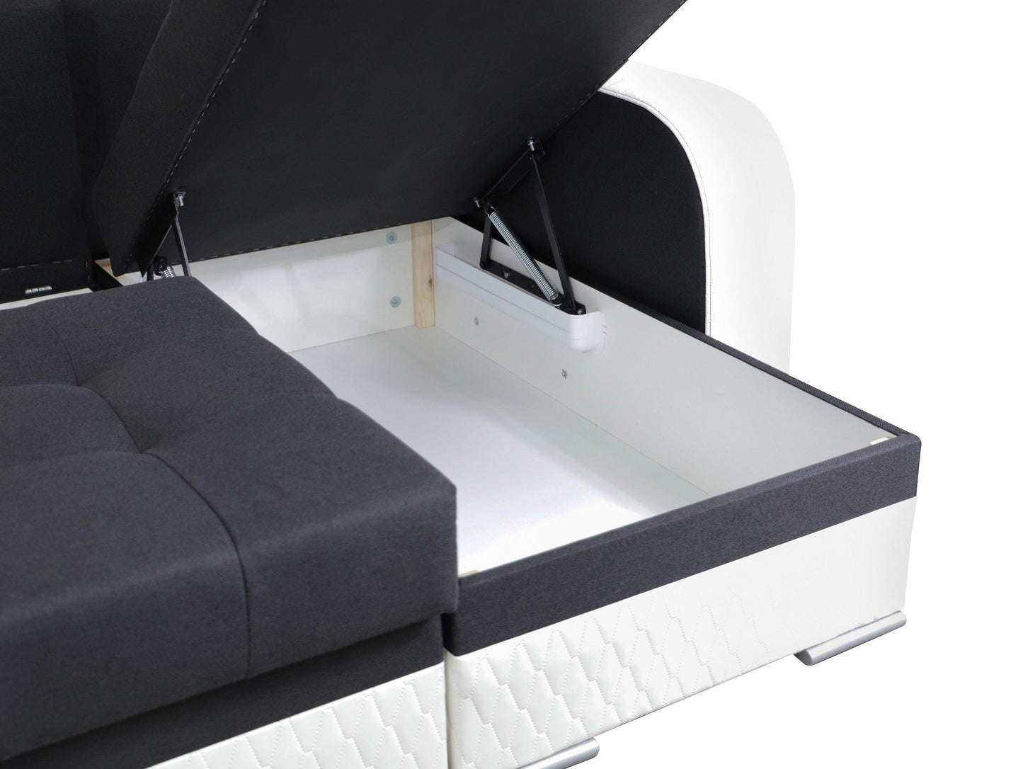 CORNER SOFA BED SEUL GRAPHITE / WHITE 236CM universal RIGHT/LEFT CORNER