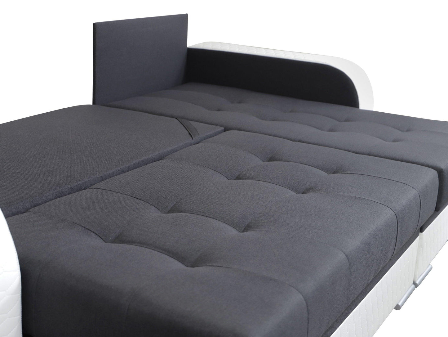 CORNER SOFA BED SEUL GRAPHITE / WHITE 236CM universal RIGHT/LEFT CORNER