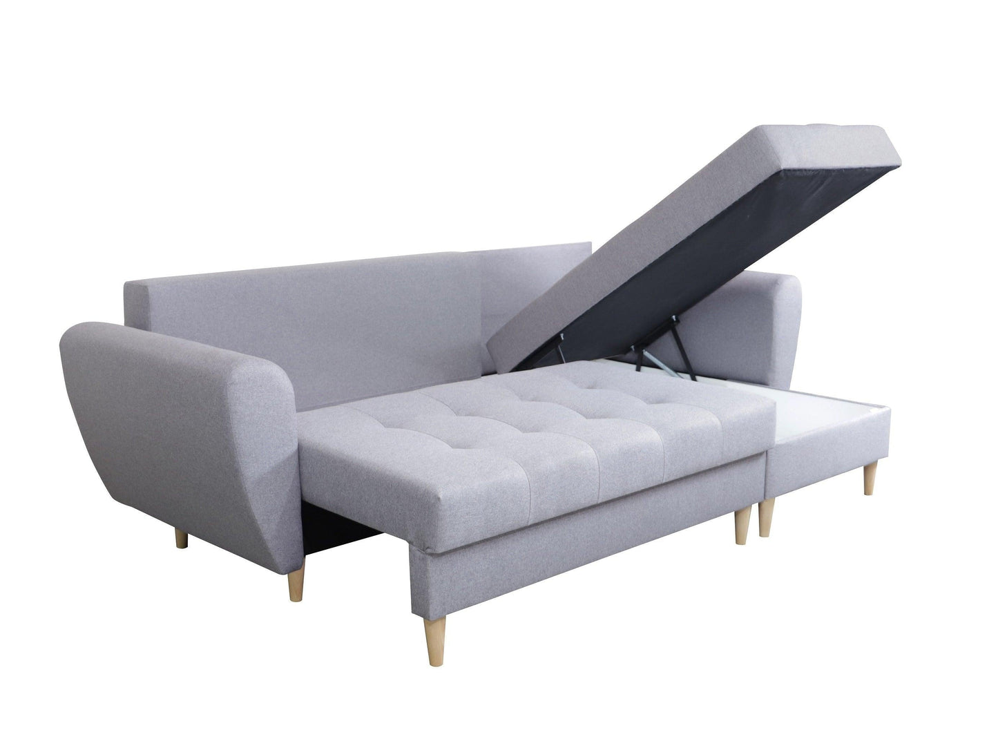 CORNER SOFA BED PANAMA MALMO 90 GREY 240cm universal RIGHT/LEFT CORNER