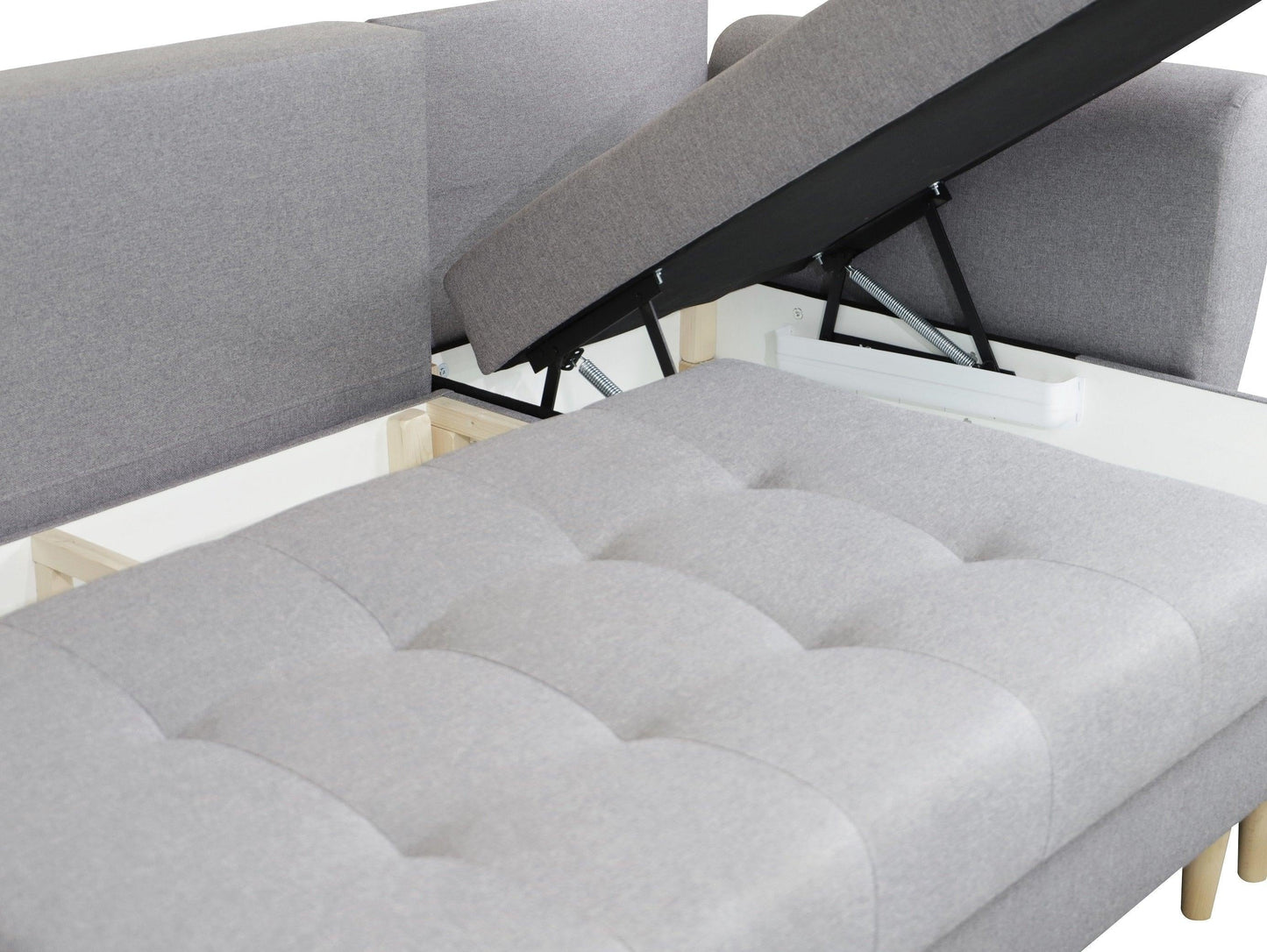 CORNER SOFA BED PANAMA MALMO 90 GREY 240cm universal RIGHT/LEFT CORNER