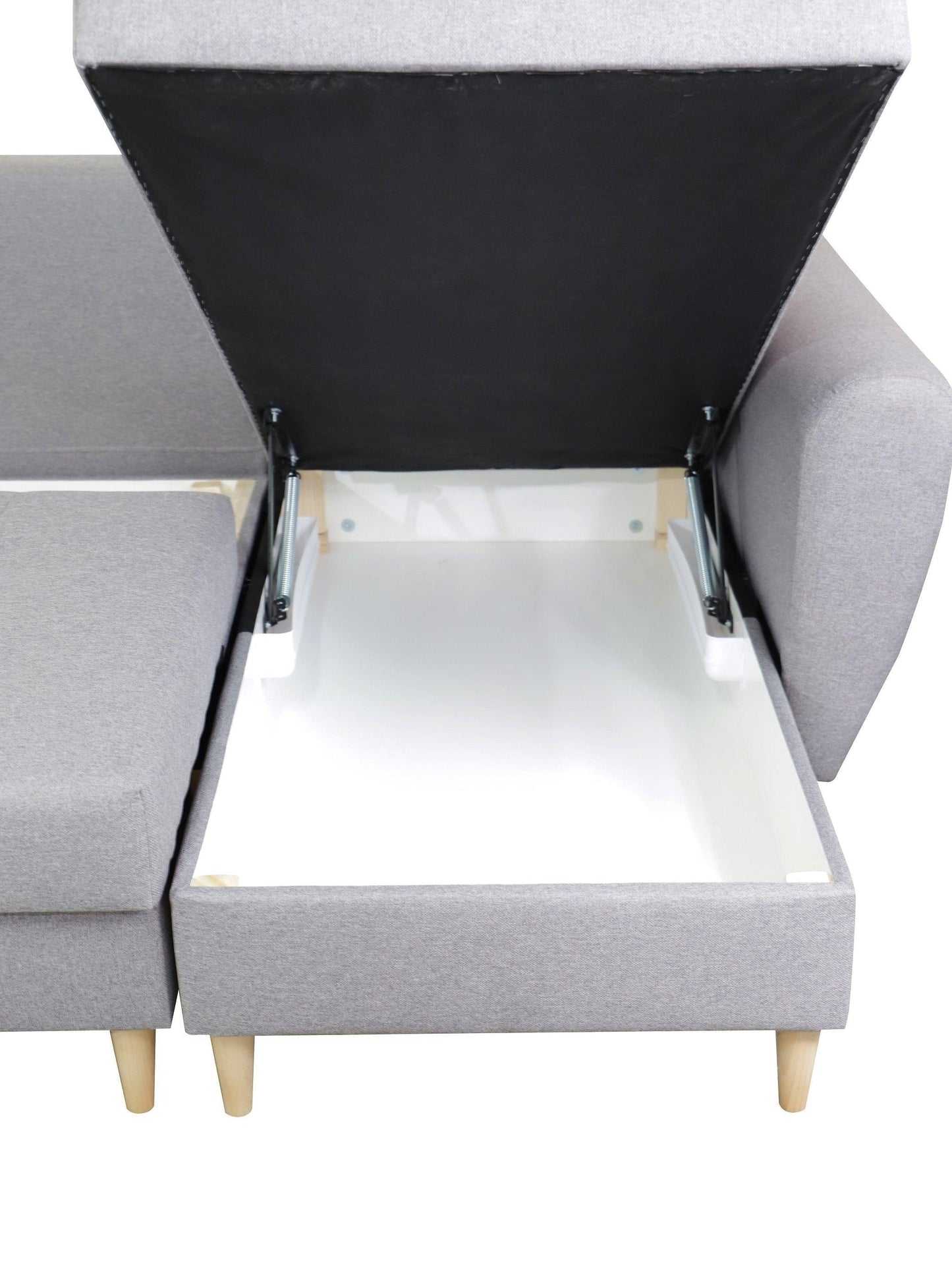 CORNER SOFA BED PANAMA MALMO 90 GREY 240cm universal RIGHT/LEFT CORNER