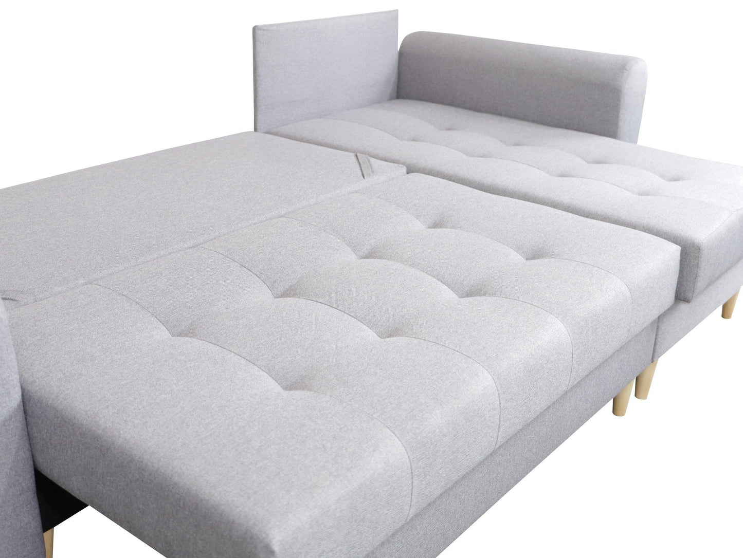 CORNER SOFA BED PANAMA MALMO 90 GREY 240cm universal RIGHT/LEFT CORNER