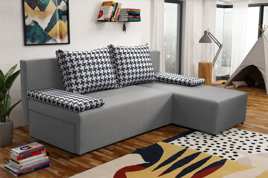 SMALL CORNER SOFA BED TOM 201CM MALMO 90 UNIVERSAL RIGHT/LEFT CORNER