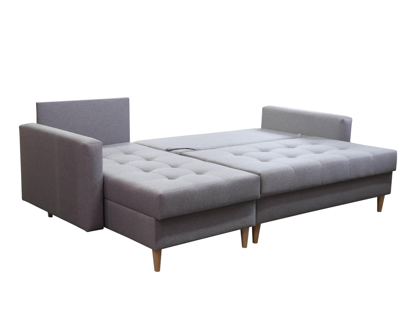 CORNER SOFA BED BRIAN 222CM + STORAGE PUFF / OTTOMAN MALMO 95 RIGHT/LEFT CORNER