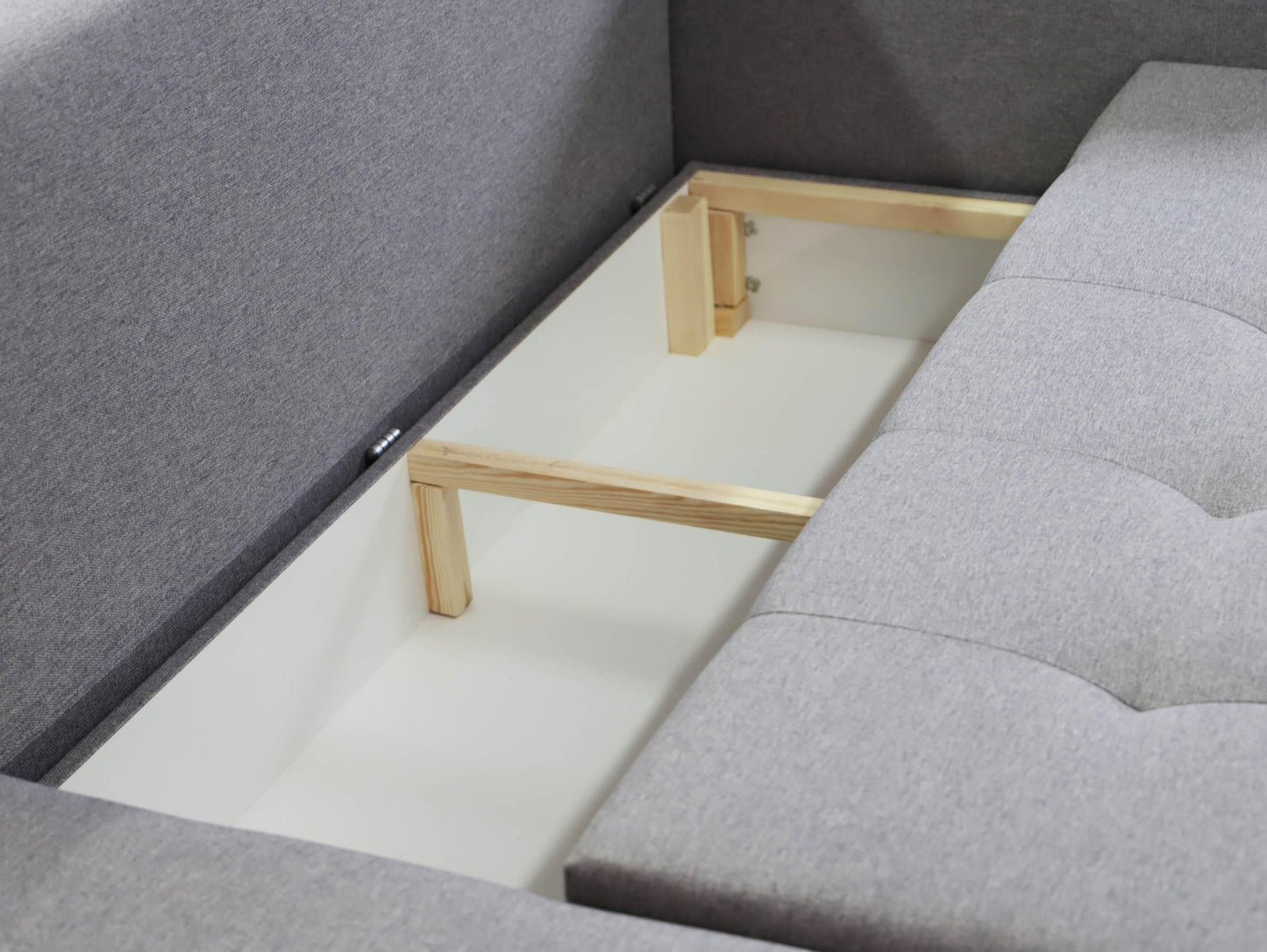 CORNER SOFA BED BRIAN 222CM + STORAGE PUFF / OTTOMAN MALMO 95 RIGHT/LEFT CORNER