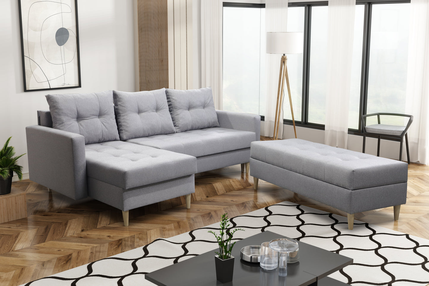 OTTOMAN STORAGE BOX MALMO 95 MATCHING WITH SOFA BRIAN AND PANAMA