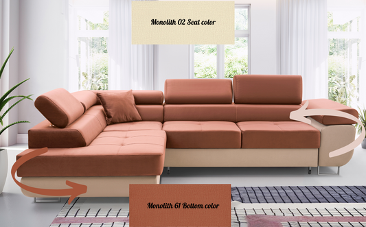 JESION II 273CM MONOLITH 02-61 WODOODPORNY NAROŻNIK LEWY