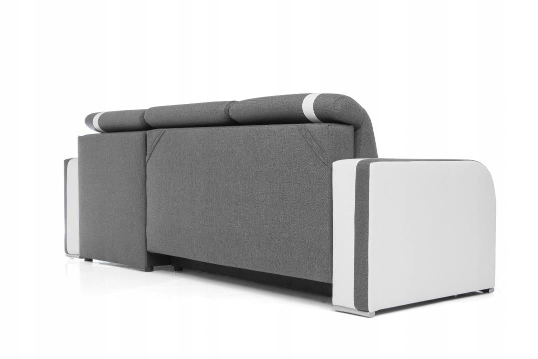 CORNER SOFA BED DINA 236CM GREY/WHITE UNIVERSAL CORNER RIGHT/LEFT CORNER