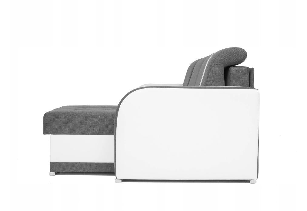 CORNER SOFA BED DINA 236CM GREY/WHITE UNIVERSAL CORNER RIGHT/LEFT CORNER