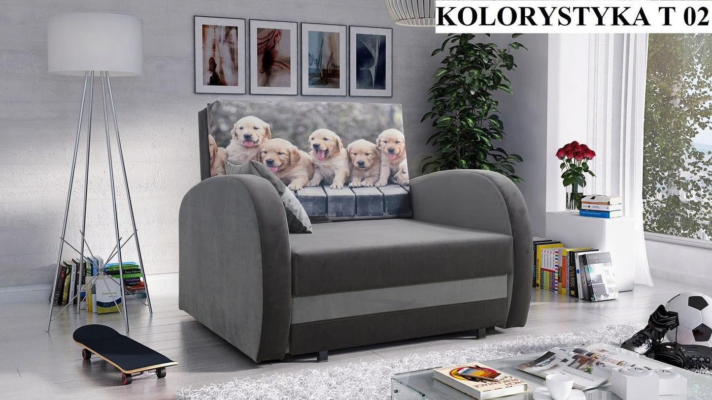 SINGLE SOFA BED TOLA 100CM EASY CLEAN FABRIC