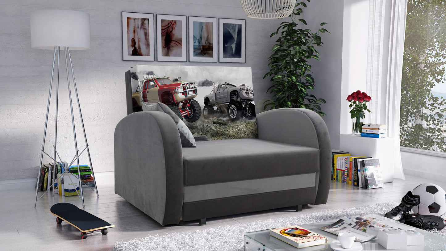 SINGLE SOFA BED TOLA 100CM EASY CLEAN FABRIC