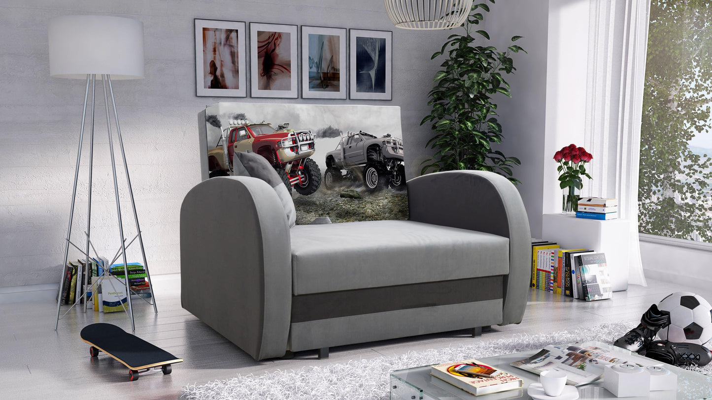 SINGLE SOFA BED TOLA 100CM EASY CLEAN FABRIC