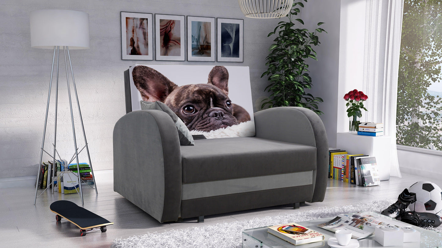 SINGLE SOFA BED TOLA 100CM EASY CLEAN FABRIC
