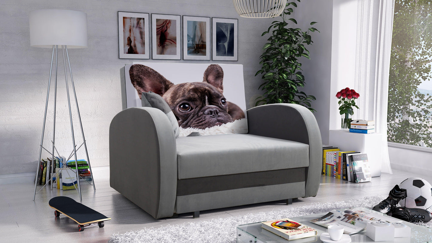 SINGLE SOFA BED TOLA 100CM EASY CLEAN FABRIC