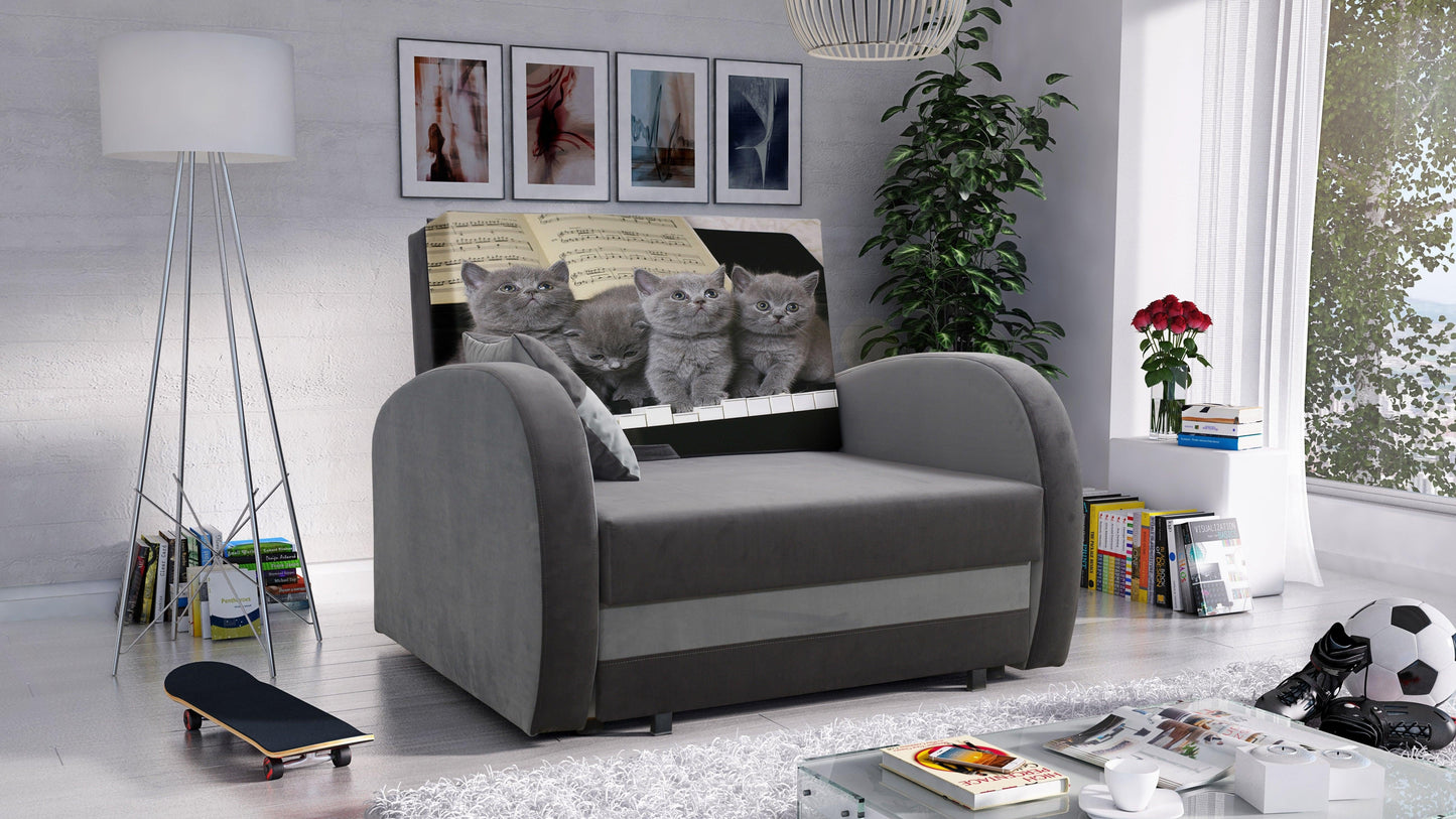 SINGLE SOFA BED TOLA 100CM EASY CLEAN FABRIC