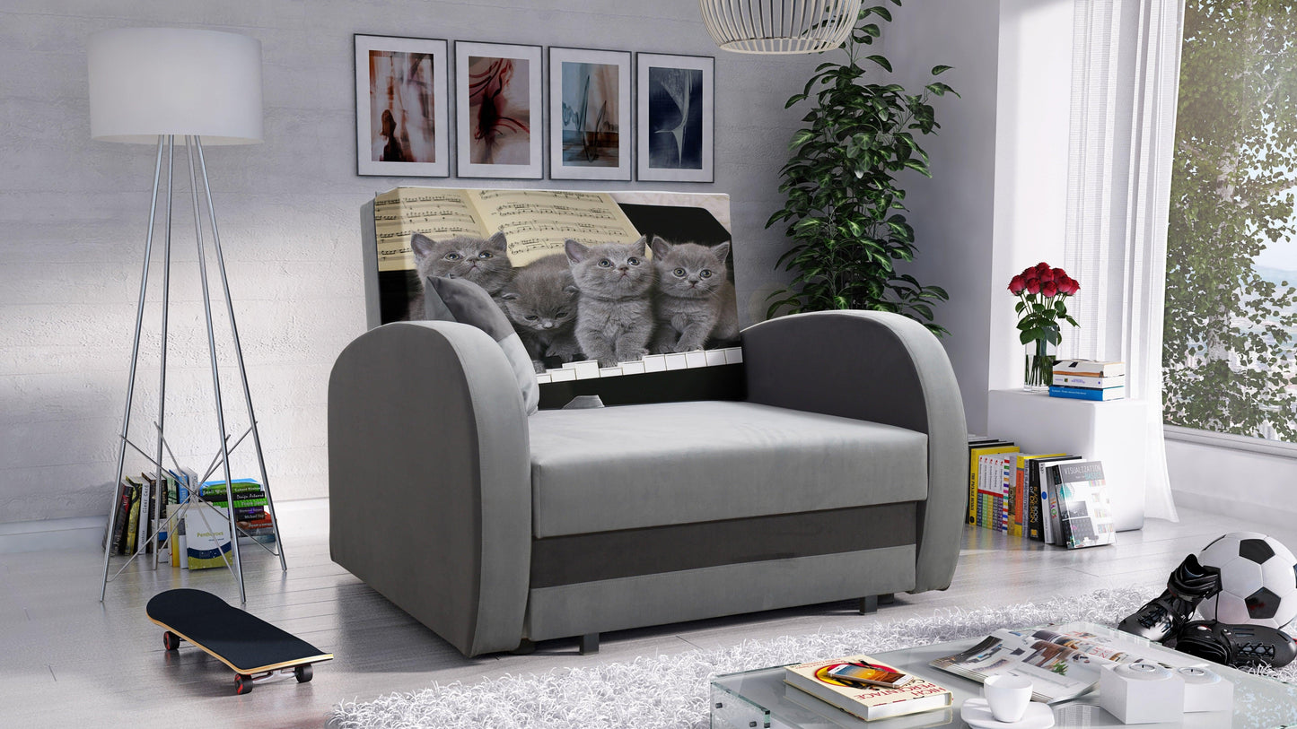 SINGLE SOFA BED TOLA 100CM EASY CLEAN FABRIC