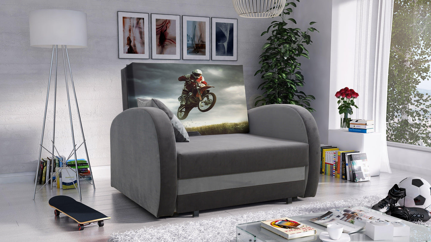 SINGLE SOFA BED TOLA 100CM EASY CLEAN FABRIC