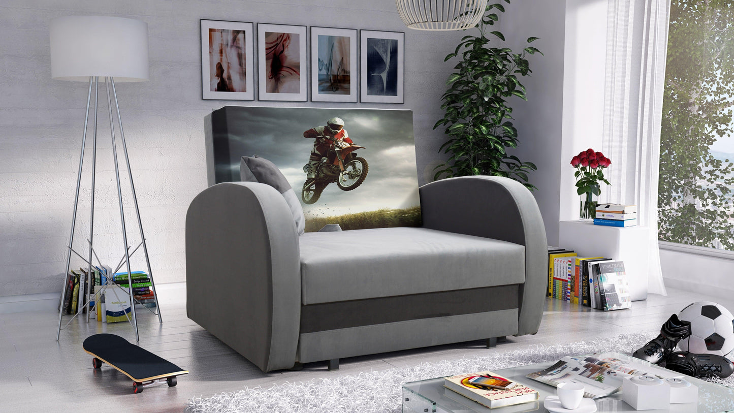 SINGLE SOFA BED TOLA 100CM EASY CLEAN FABRIC