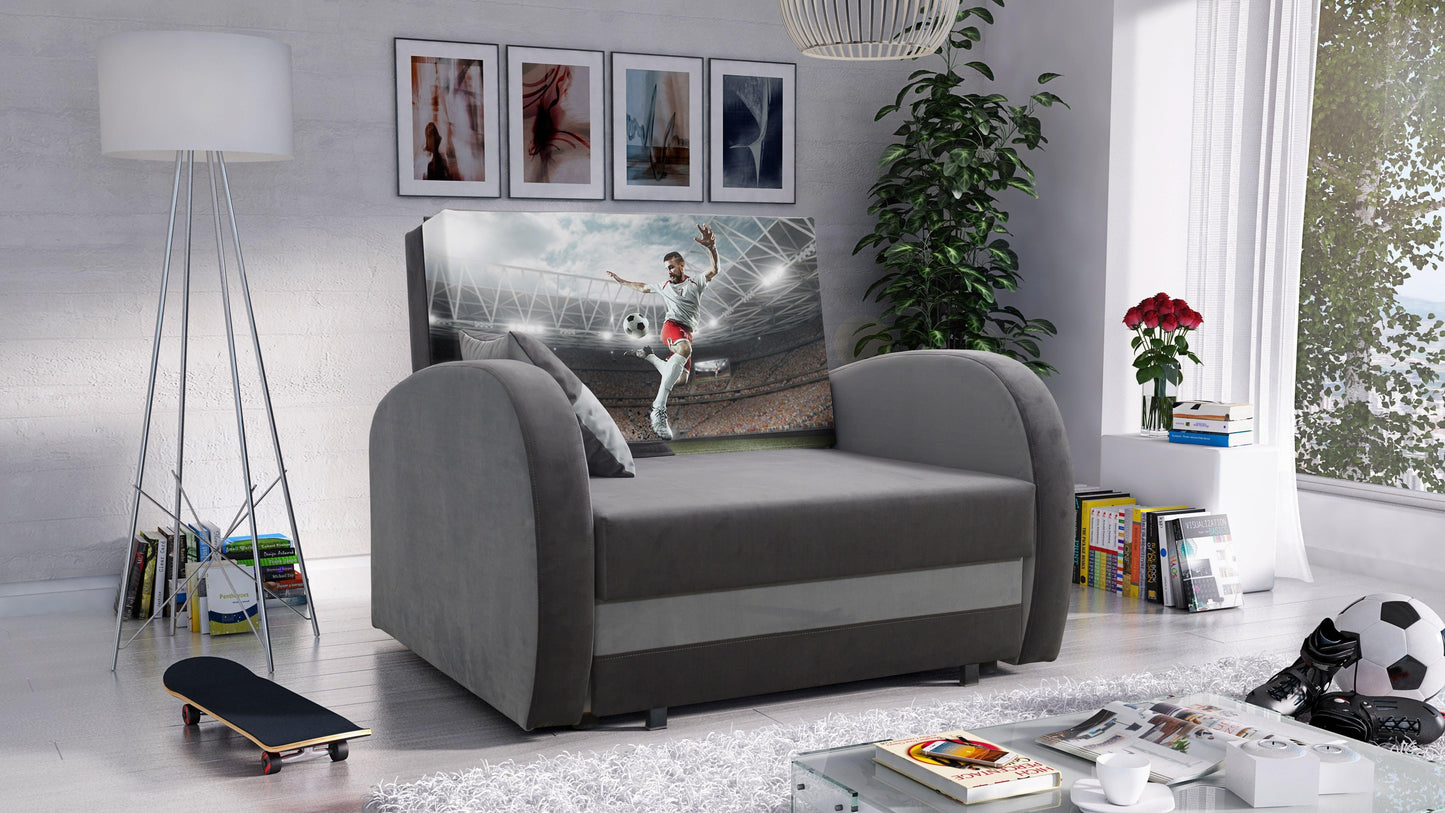 SINGLE SOFA BED TOLA 100CM EASY CLEAN FABRIC