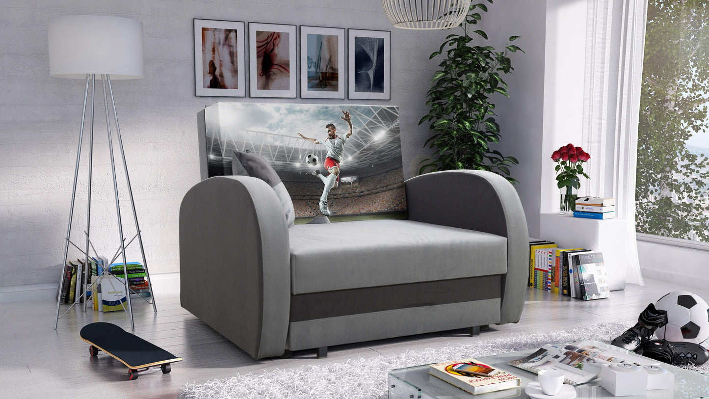 SINGLE SOFA BED TOLA 100CM EASY CLEAN FABRIC