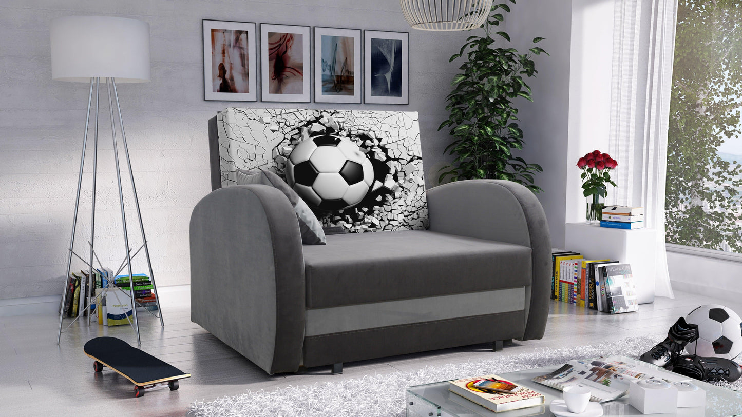 SINGLE SOFA BED TOLA 100CM EASY CLEAN FABRIC
