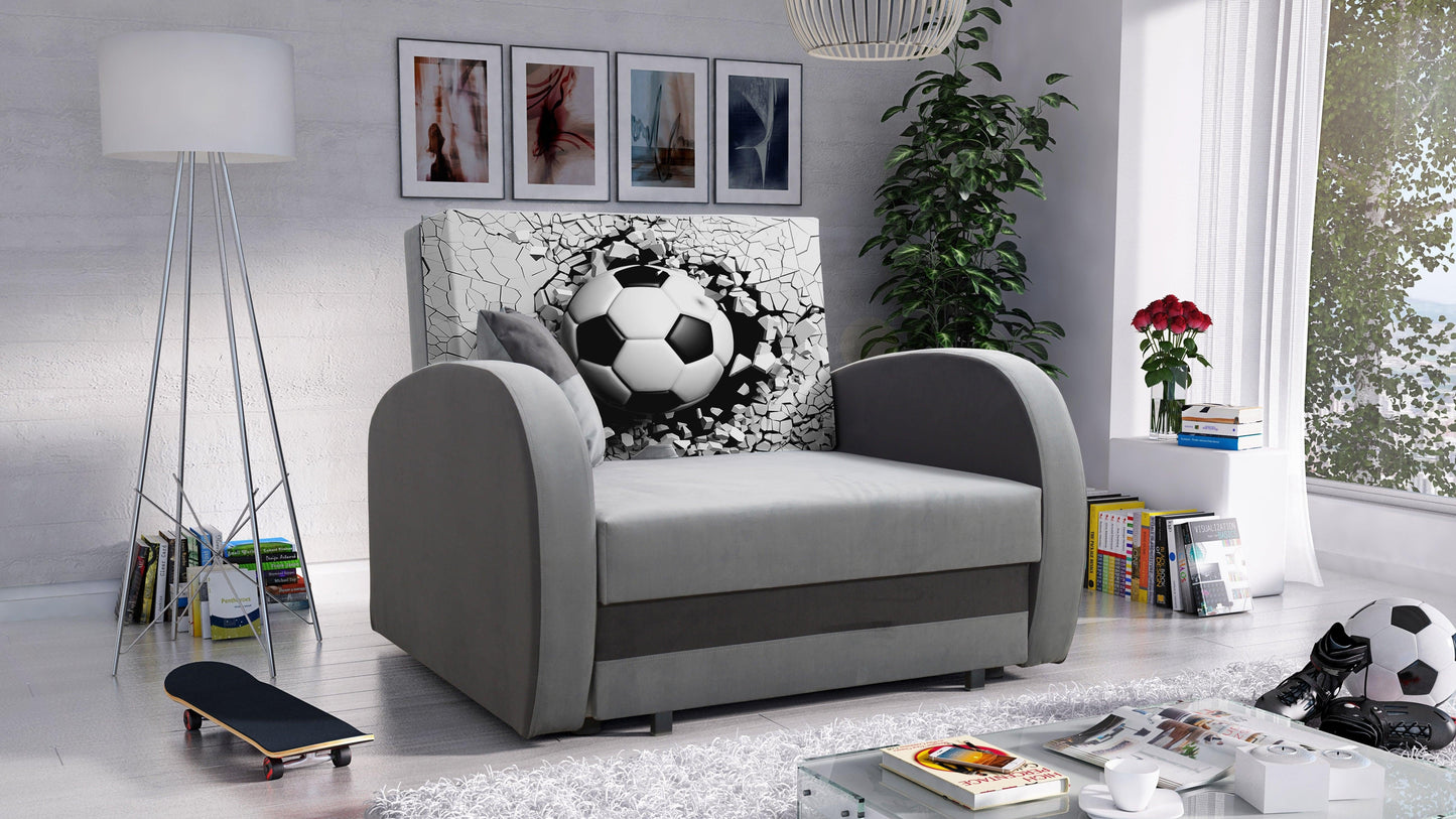 SINGLE SOFA BED TOLA 100CM EASY CLEAN FABRIC